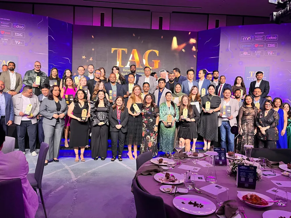 Winners on stage at the TAG Retail Advertising & Marketing Awards